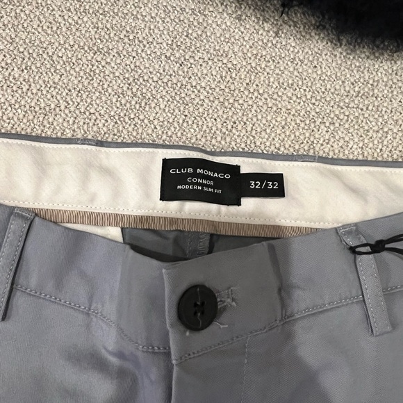 Club Monaco Connor Stretch Chino Light Gray 32/32 - Picture 2 of 3